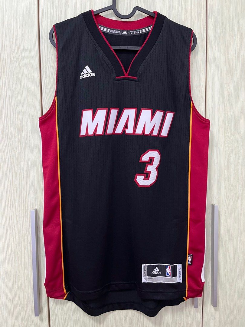 Authentic Adidas Dwyane Wade Miami Heat NBA Jersey, Men's Fashion