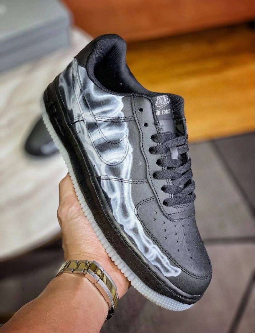 Nike Air Force 1 07 QS Black Skeleton Men s Fashion Footwear