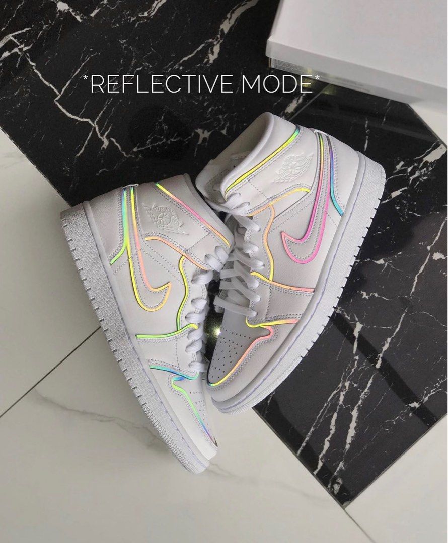 Nike Air Jordan 1 Mid Iridescent Women s Fashion Footwear