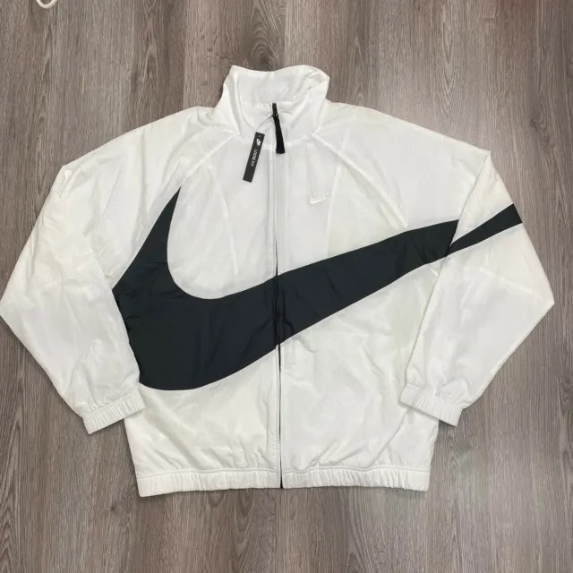 Nike swoosh woven jacket white hotsell