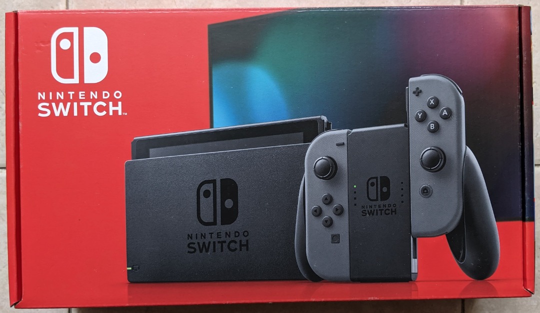 Nintendo Switch Console Gen 2 Grey Color, Video Gaming, Video Game