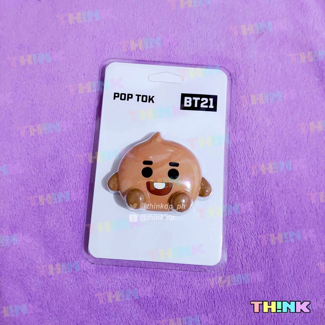 On Hand Official Bt21 Shooky Baby Bubbly Pop Tok ( Bts Suga Yoongi Agust D  Griptok ), Hobbies & Toys, Memorabilia & Collectibles, K-Wave On Carousell