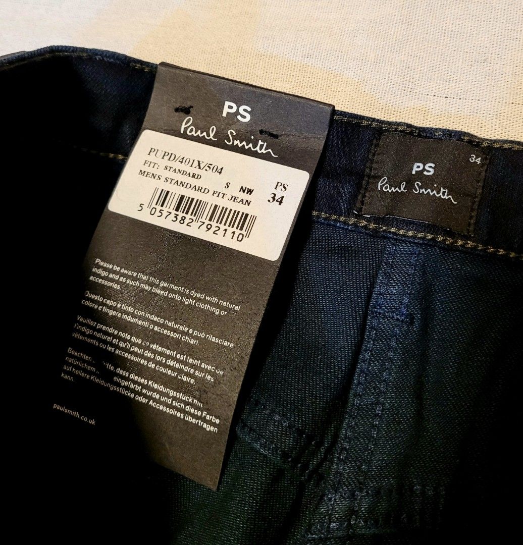 Paul Smith Jeans Classic Blue Jeans Soft touch 深藍洗水牛仔褲W34腰