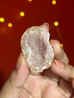 Pink Amethyst Druzy Geode pocket size raw stone