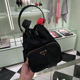 Prada Duet Bucket Bag in Green