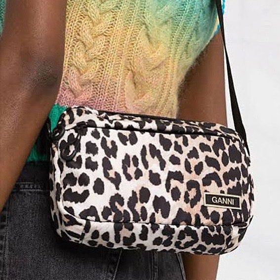 Ganni shop leopard tas