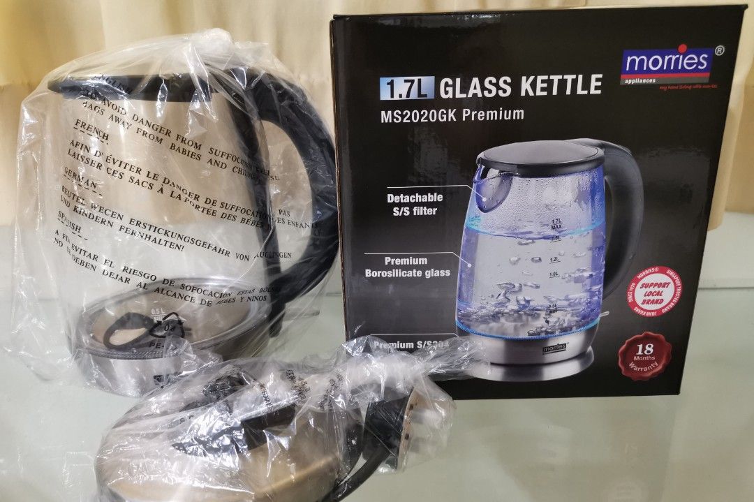 Glass kettle sale outlet
