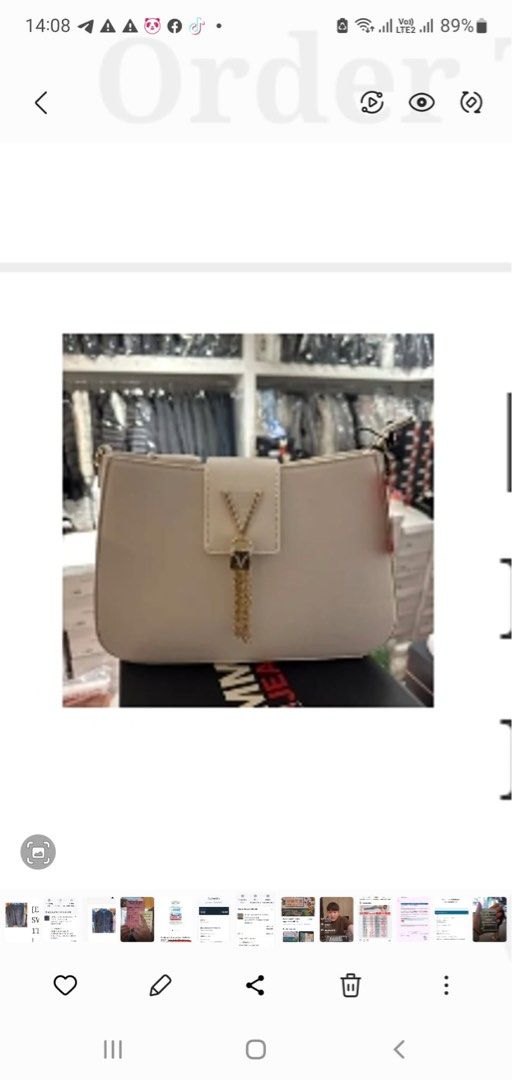 RB1 Mario Valentino Divina Satchel Bag white Women s Fashion