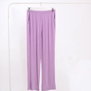 Readystock Lavender Purple Sleeping Pants Cotton Long Casual Loose Yoga Stretchable cooling lycra plus size