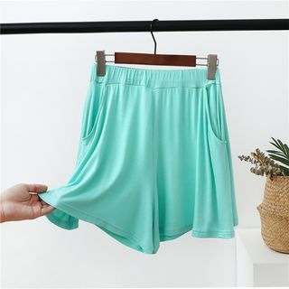 Readystock Mint Shorts Pocket Summer Sleep Homewear Modal Cotton Short Pants Soft Comfort cooling