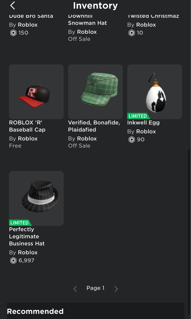 Selling Roblox account! 24k+ robux worth of limited edition items