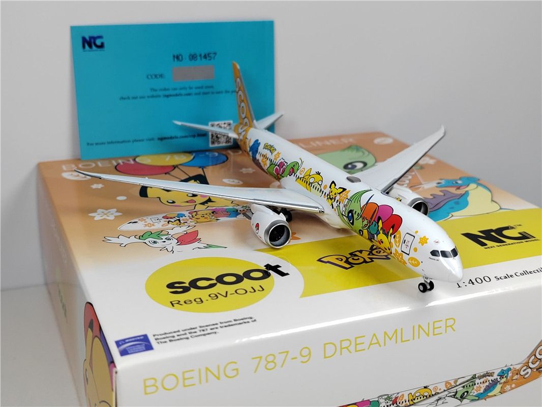 NG Scoot Boeing 787-9 ポケモン 1/400 Boeing 787-9 Dreamliner Scoot 