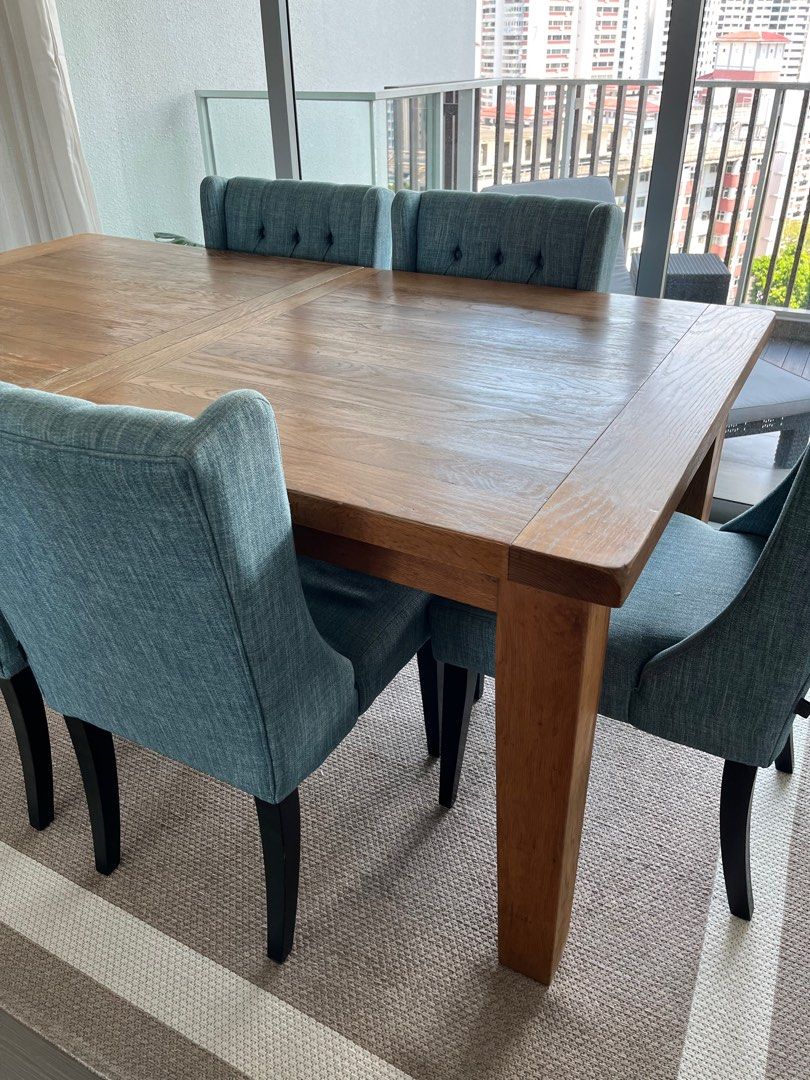 Solid wood 1.8m dining table, Furniture & Home Living, Furniture