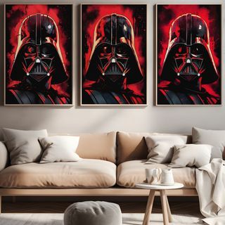 Star Wars Inspired Darth Vader Artwork Throw Pillow