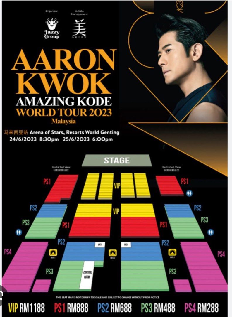Sunday 4 June Aaron Kwok Amazing Kode World Tour 2023 Live At Resorts
