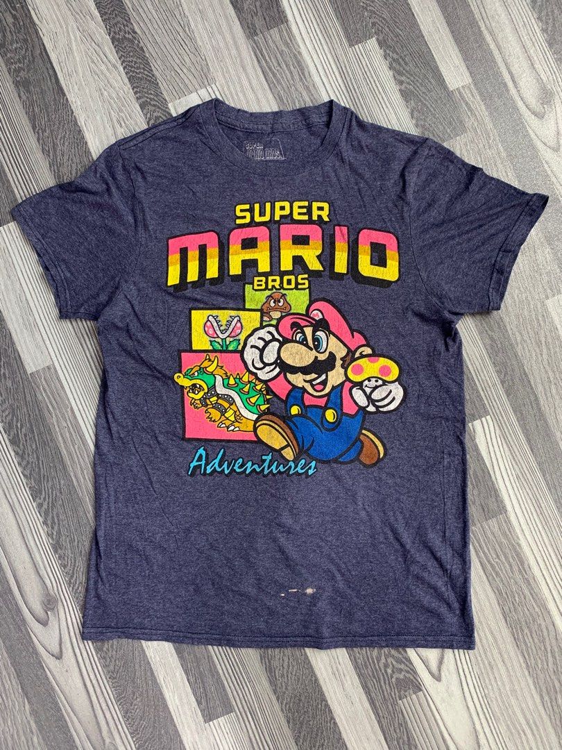 Super Mario Bros Big Print T-Shirt, Men's Fashion, Tops & Sets, Formal ...