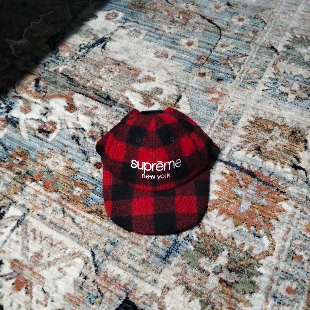 Supreme Buffalo Check Camp Cap-