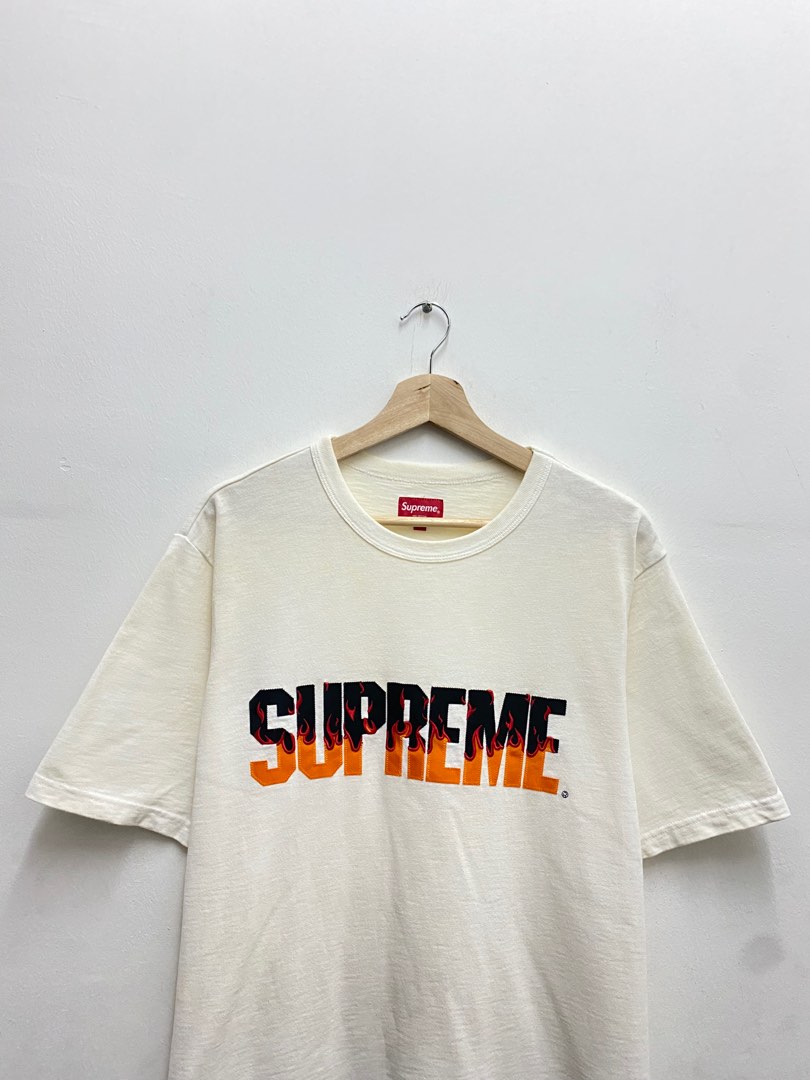 supreme flame, Men's Fashion, Tops & Sets, Tshirts & Polo Shirts