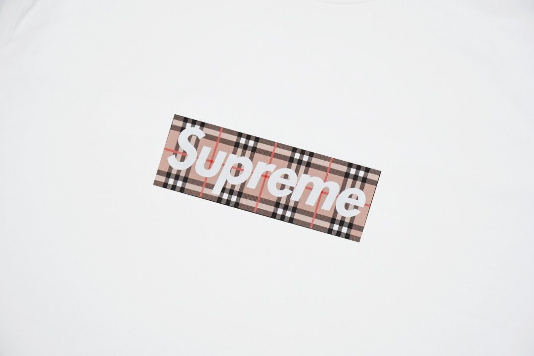 Supreme Burberry Box Logo Tee White – Gotgoods