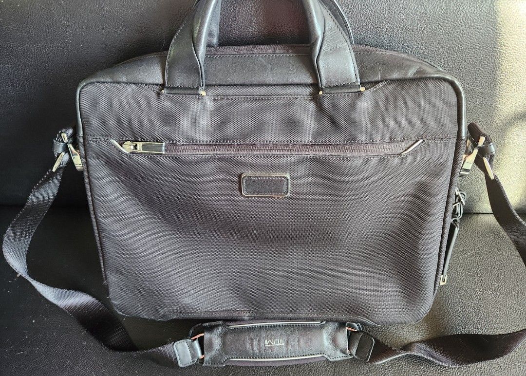 Tumi 255002D2 Black Nylon Sawyer Briefcase Men s Fashion Bags