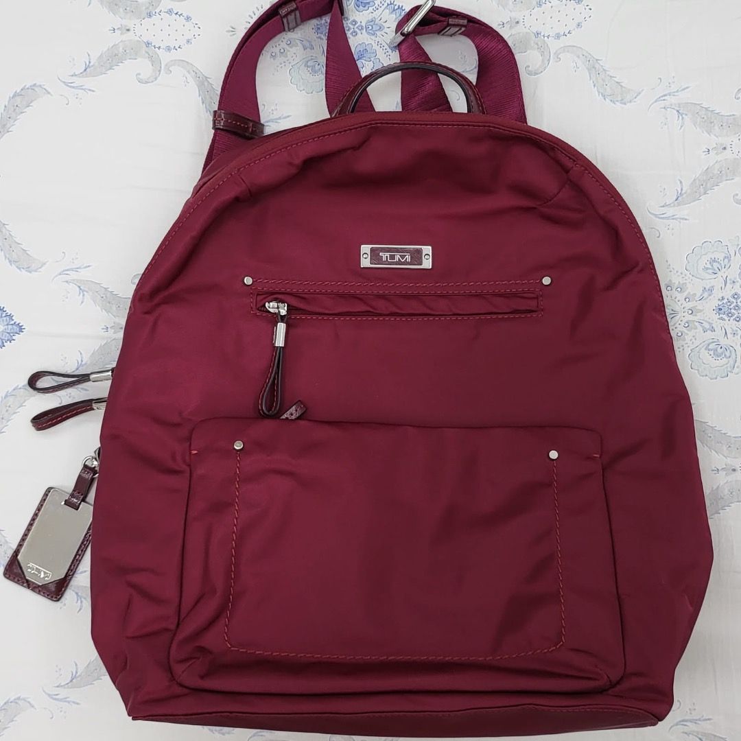 Tumi Nylon Backpack Maroon Women s Fashion Bags Wallets