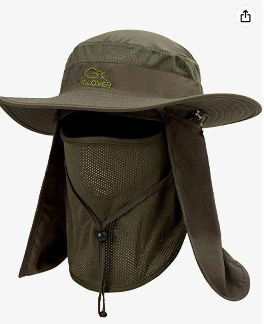Unisex Outdoor UV Sun Protection Cap with Removable Flap (incl