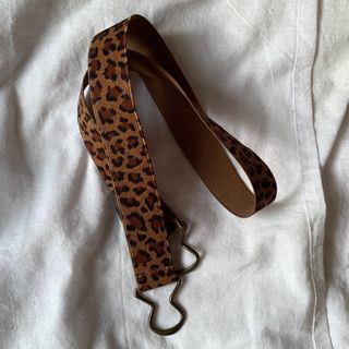 Urban Outfitters Belt Leopard Print Clasp Stretch ikat pinggang elastis