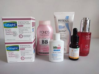 Used and almost expiring Face Care stuff