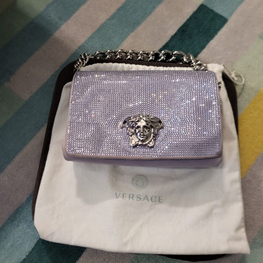 Versace Virtus Quilted Evening Bag In Optical White | ModeSens