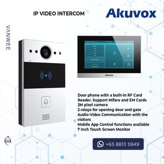 Door Access System / Video Intercom Installation Package for Home & Office Collection item 1