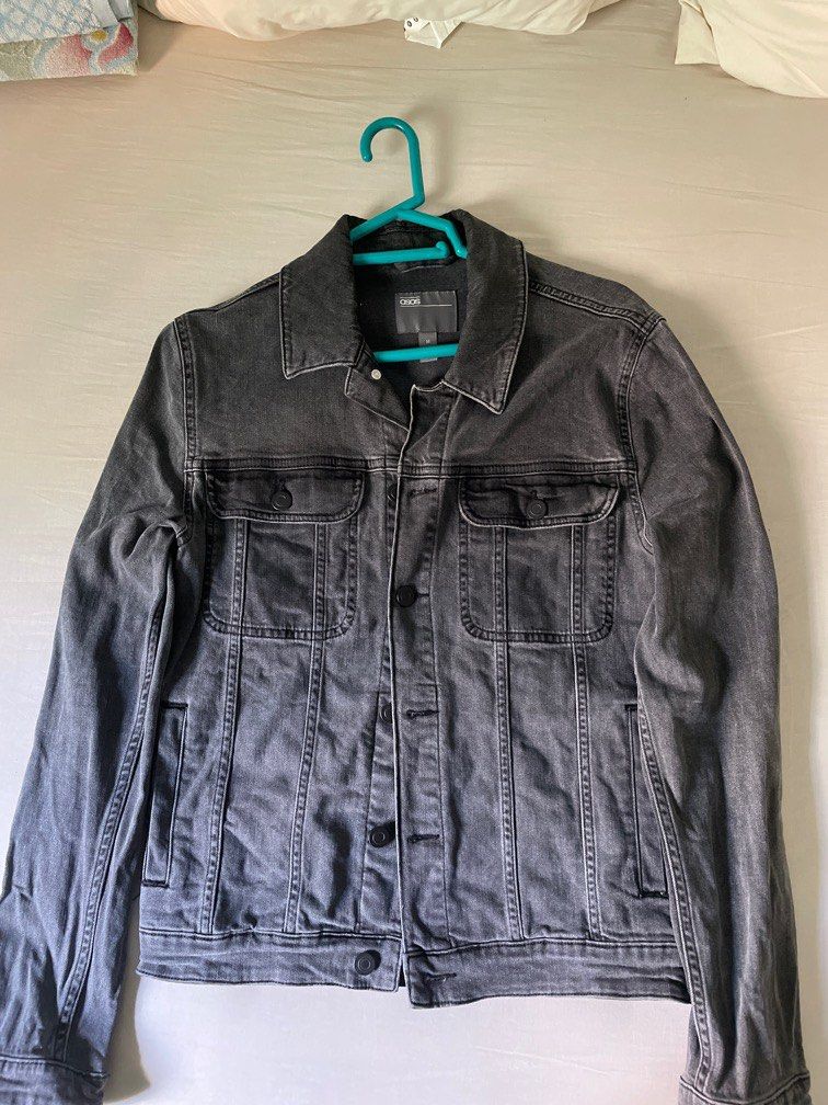 Washed Black Grey Denim Jacket Men s Fashion Coats Jackets and