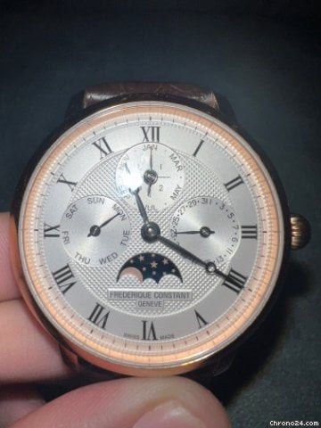 Cheapest WTS Frederique Constant Manufacture Slimline Perpetual Calendar Moonphase Dress Watch Ref FC 775MC4S4