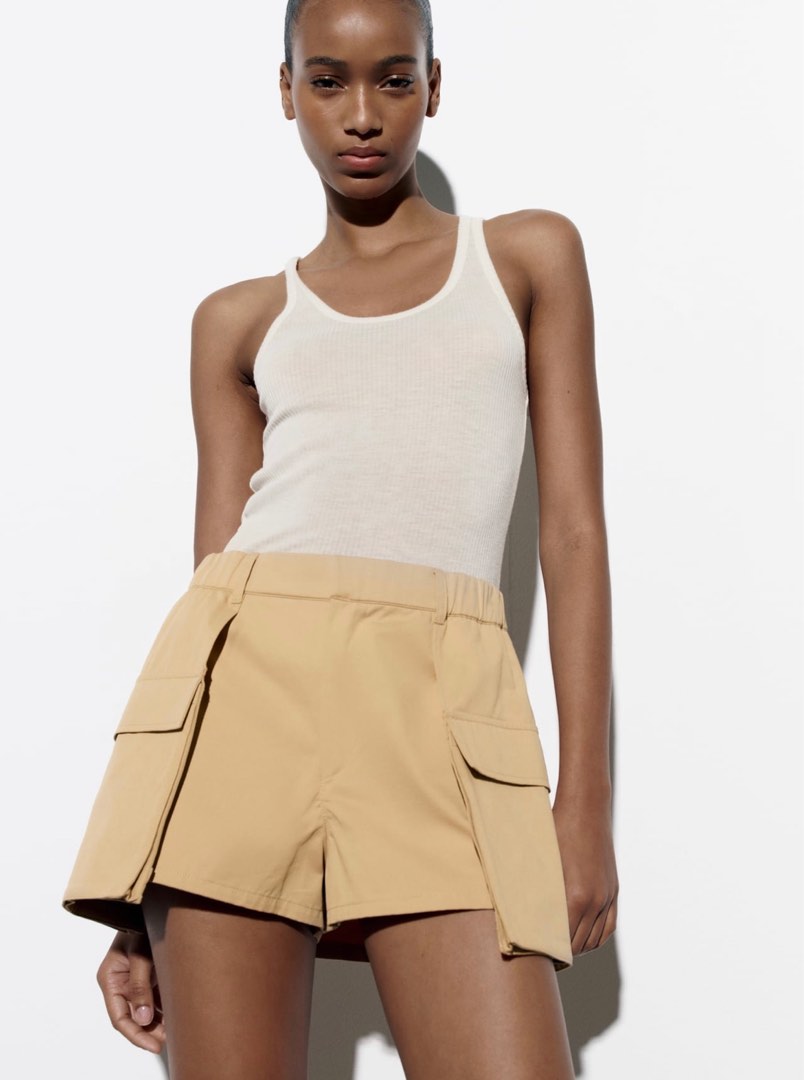 Zara cargo shorts, Women's Fashion, Bottoms, Shorts on Carousell