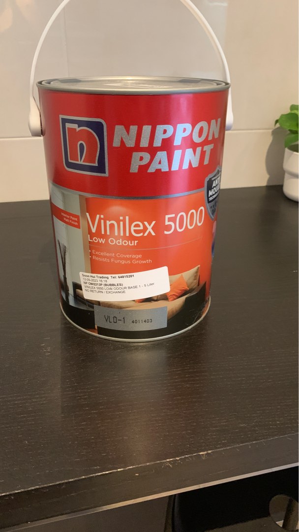 5L nippon paint brand new(not yet opened) for sale, Furniture & Home