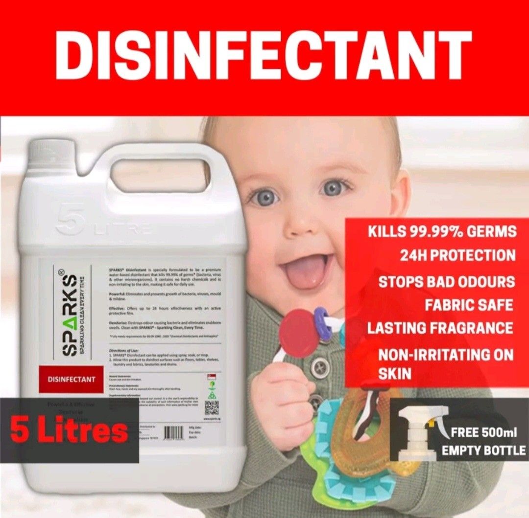 5L Sparks Disinfectant, Furniture & Home Living, Cleaning & Homecare
