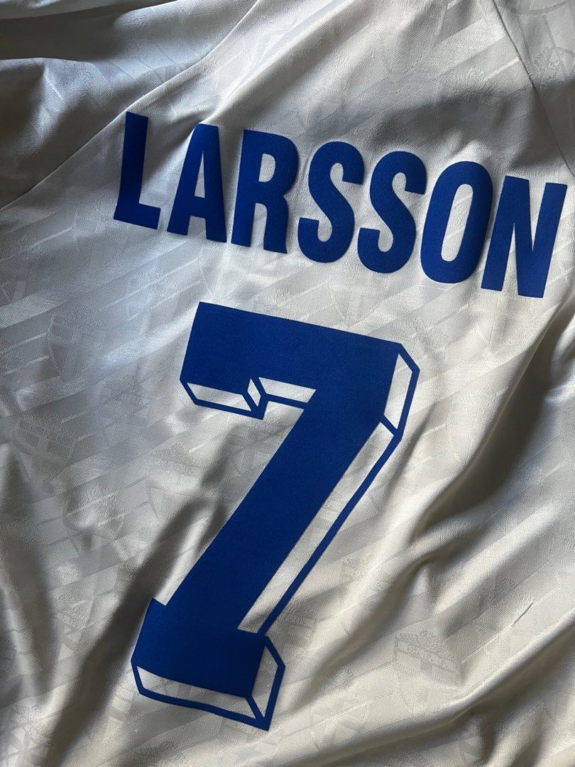 7 Larsson Sweden 1994/96 Away soccer/football jersey/kit rare/retro