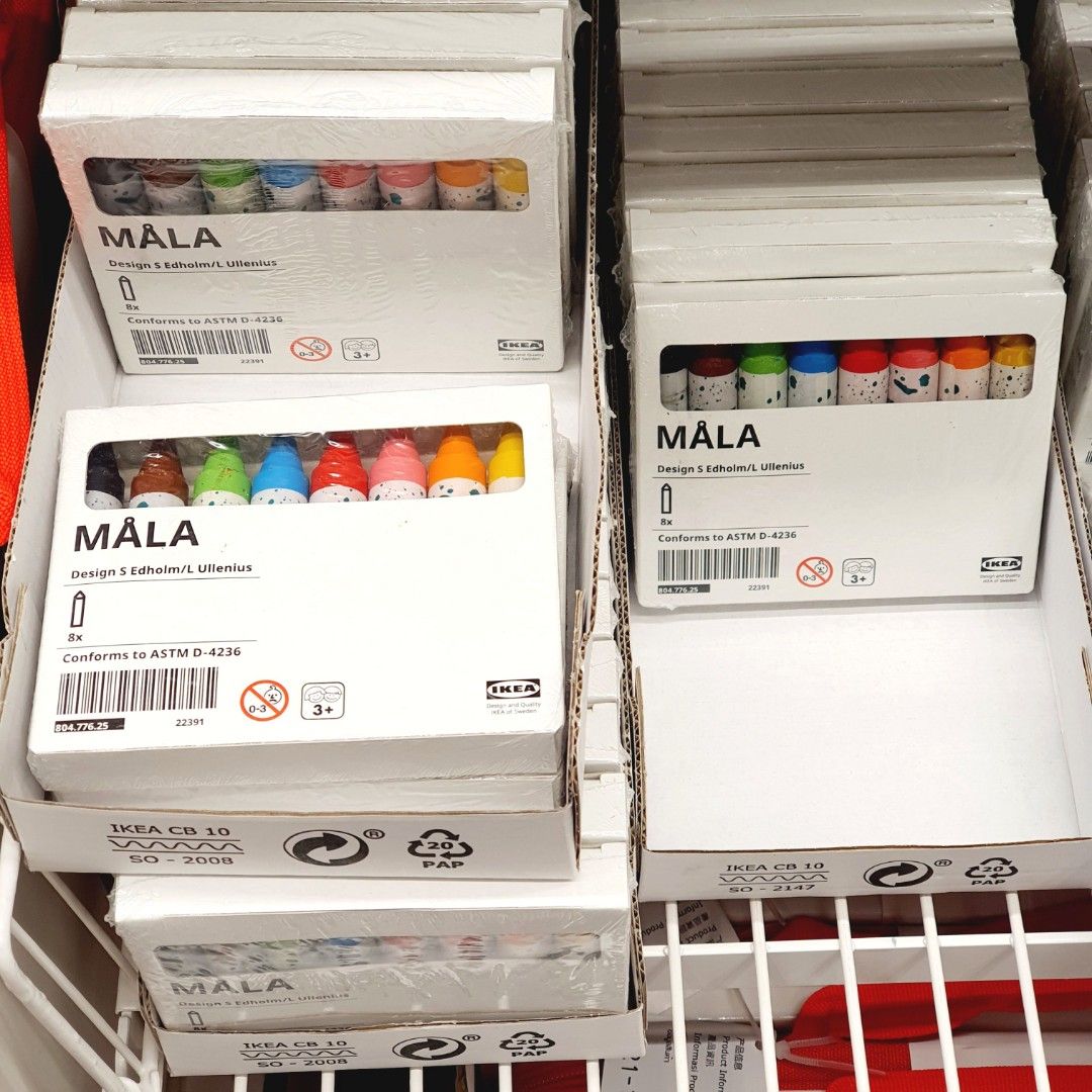 MÅLA Wax crayon, mixed colors - IKEA