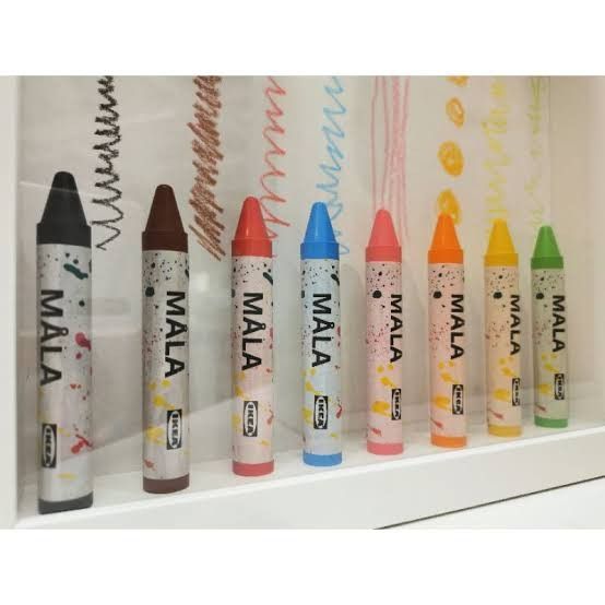 MÅLA Wax crayon, mixed colors - IKEA