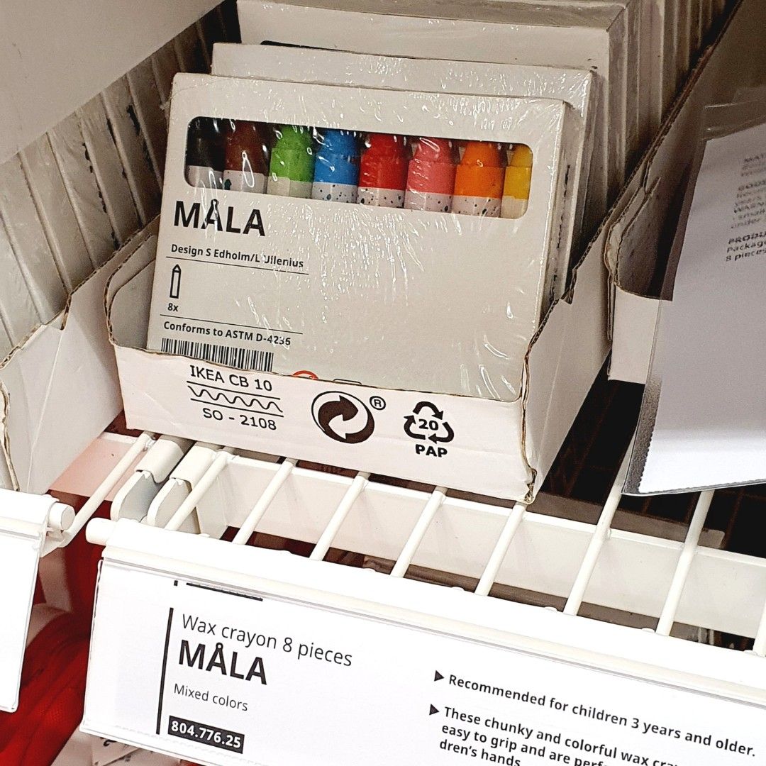 MÅLA Wax crayon, mixed colors - IKEA