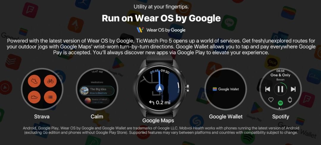 現貨獨家優惠】MOBVOI / TicWatch Pro 5 2023 全新智能手錶