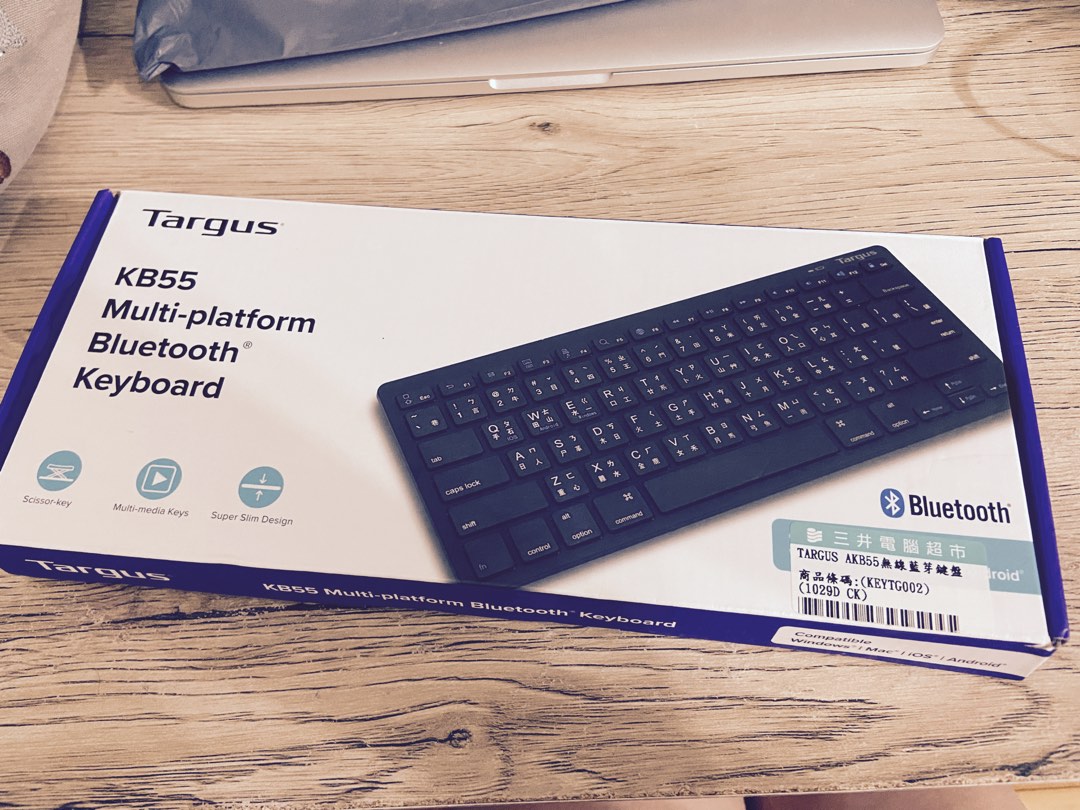 泰格斯Targus AKB55 KB55 多媒體藍芽鍵盤88鍵剪刀腳超薄設計注音鍵盤
