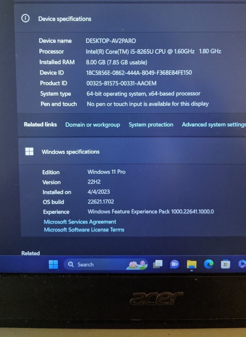 Acer Swift I5 8th Gen Ram 8gb 512gb SSD Computers Tech Laptops 