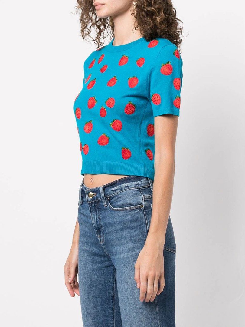 Alice and olivia ciara cropped sweater online