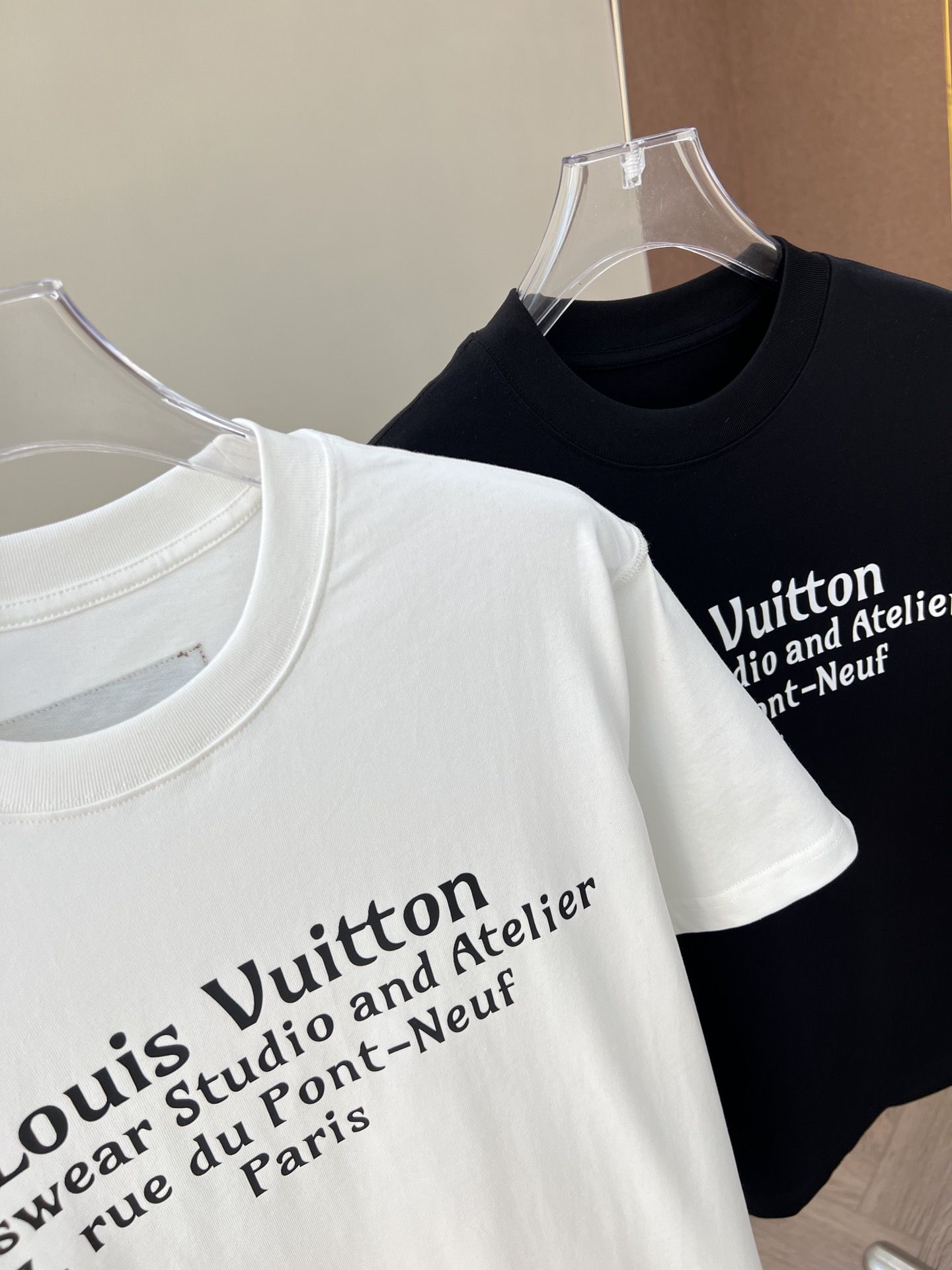 Authentic lv 2023ss Round Neck Printed Pullover T-shirt, Men's