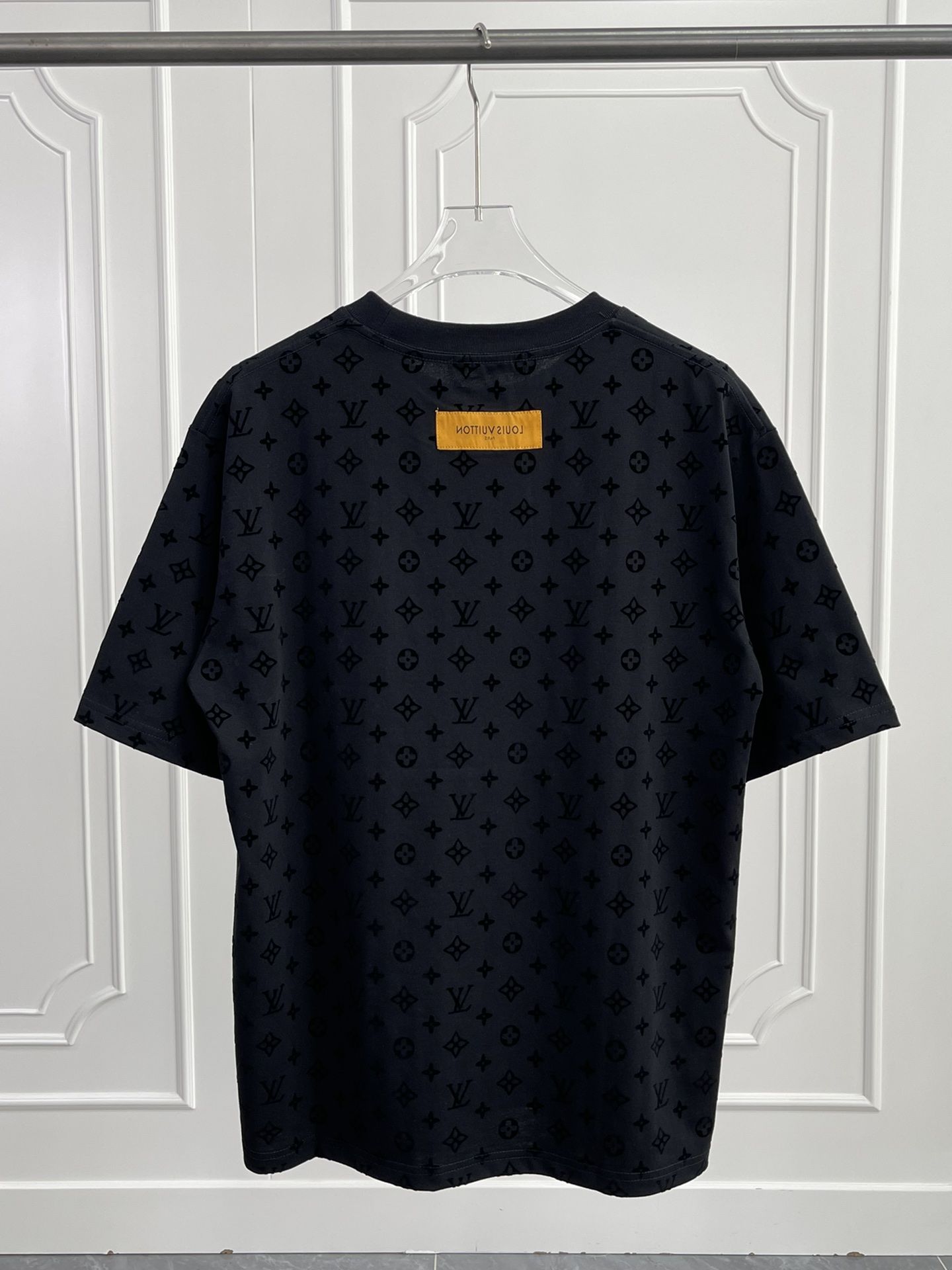 Louis Vuitton Embossed Monogram Sleeve T-Shirt, Black, L