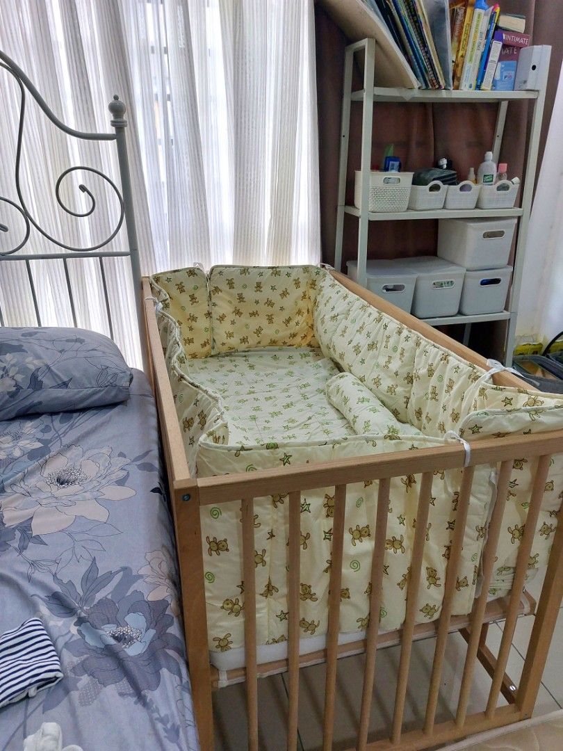 Baby Cot Ikea Sniglar & Krummelur, Babies & Kids, Baby Nursery & Kids Furniture, Cots & Cribs on