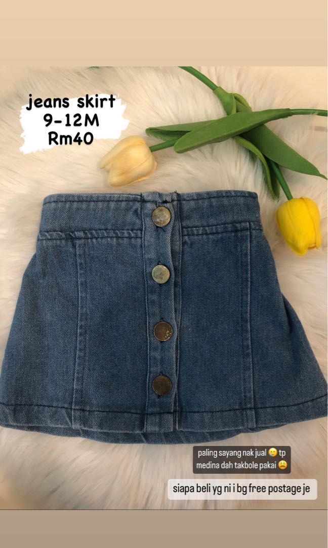Jean skirt for deals baby girl