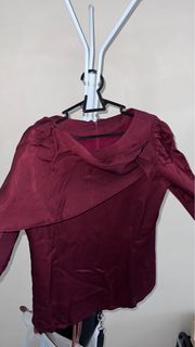 Blouse Formal Merah Marun
