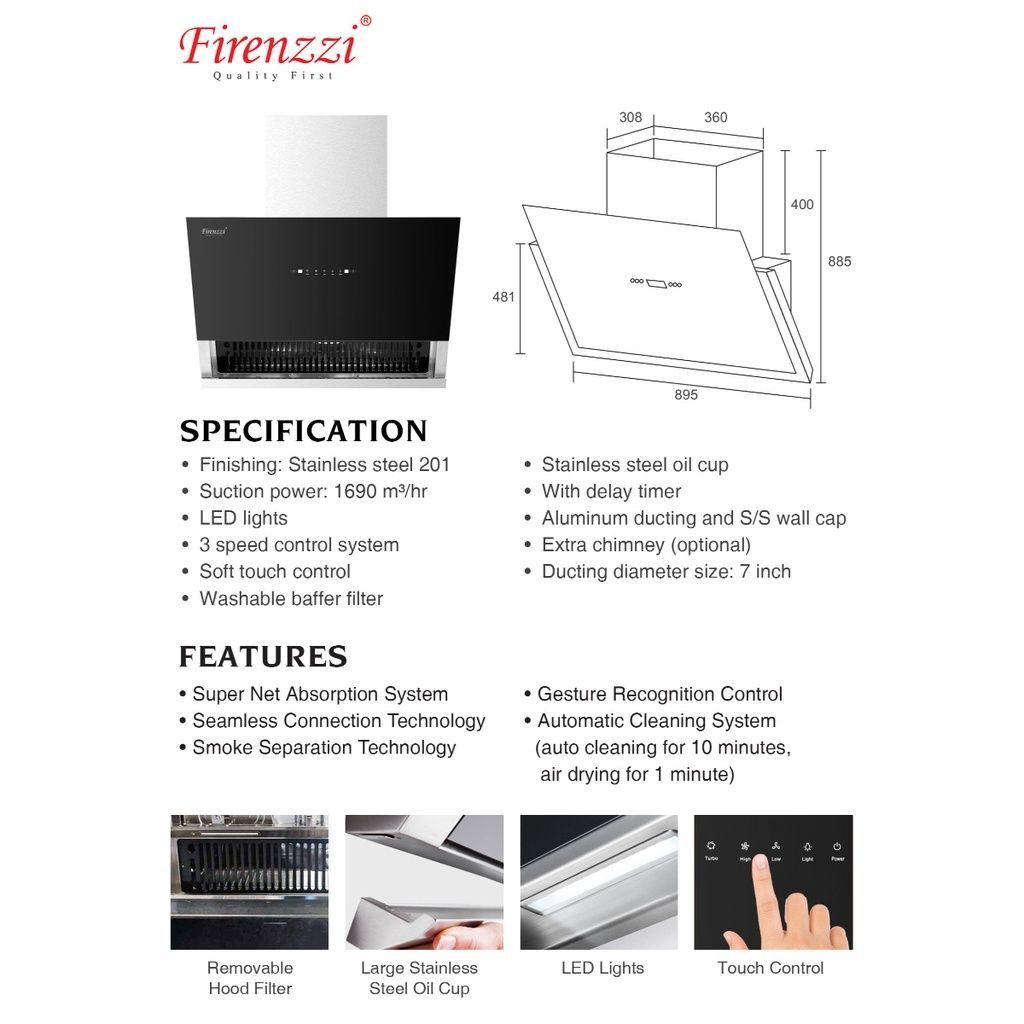 Brand New Firenzzi Hood & Hob, TV & Home Appliances, Kitchen Appliances