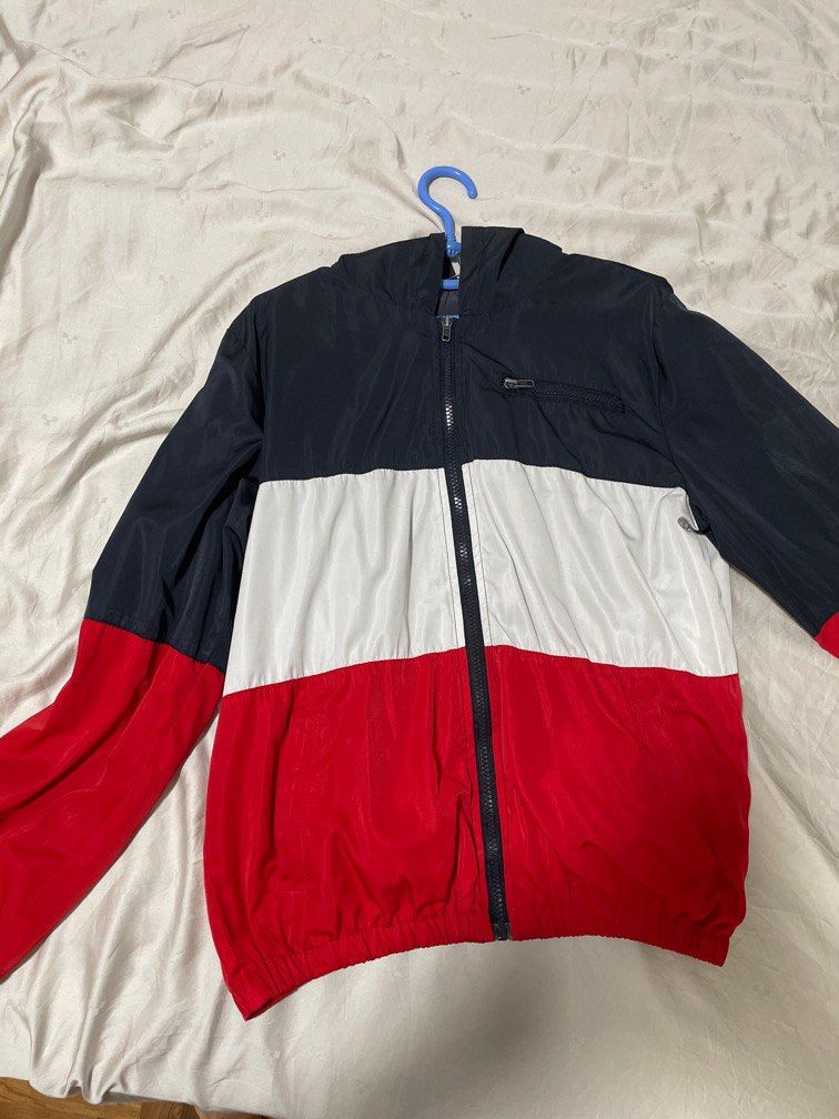 Brandy Melville Womens Size Small Tri Colour Krissy Windbreaker￼ Hooded  Jacket